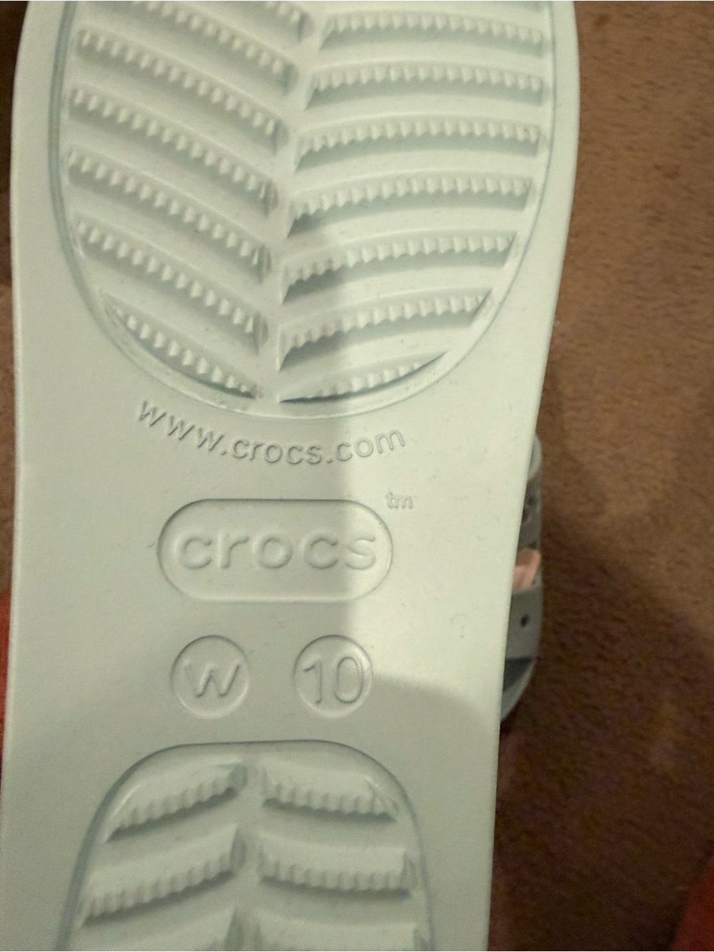 NWT CROCS Women Double-Strap Slide Sandals in Pale Blue - Picture 2 of 2